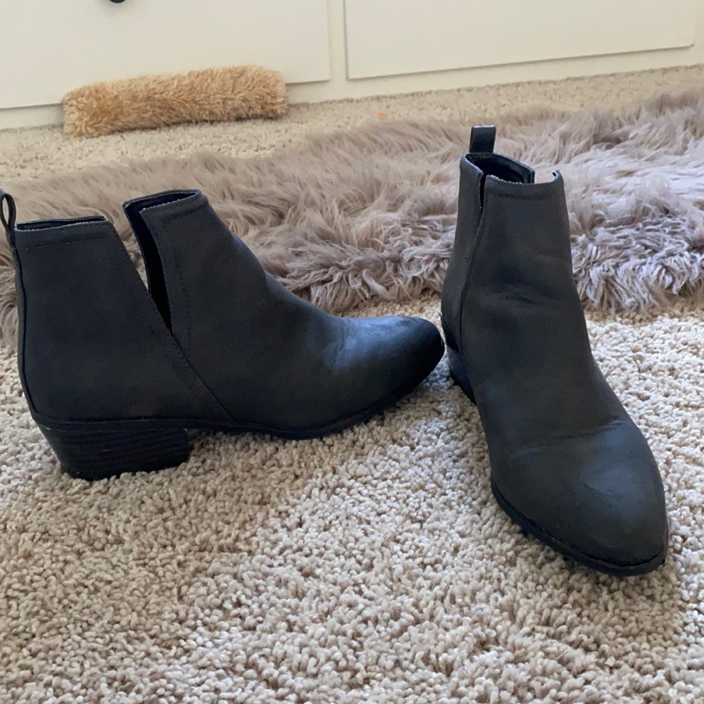 Gray booties
